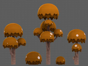 Trees Cartoon V20 3D Model