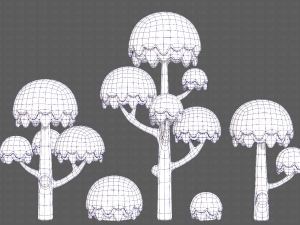 Trees Cartoon V20 3D Модель
