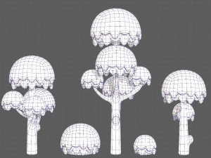 Trees Cartoon V20 3D Model