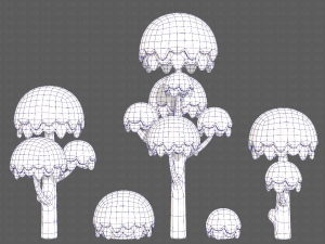 Trees Cartoon V20 3D Модель