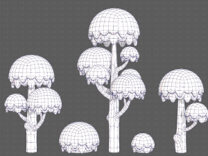 Trees Cartoon V20 3D Модель