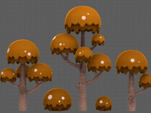 Trees Cartoon V20 3D Model