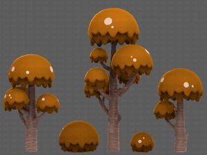Trees Cartoon V20 3D Модель