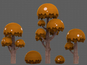 Trees Cartoon V20 3D Model