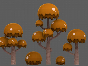 Trees Cartoon V20 3D Model
