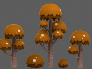 Trees Cartoon V20 3D Model