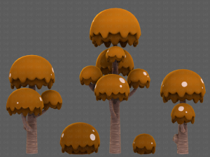 Trees Cartoon V20 3D Модель