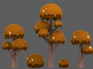 Trees Cartoon V20 3D Model