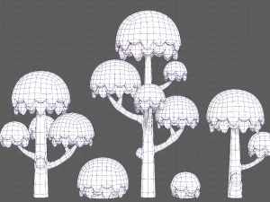 Trees Cartoon V20 3D Модель