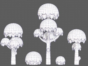 Trees Cartoon V20 3D Model