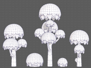 Trees Cartoon V20 3D Модель