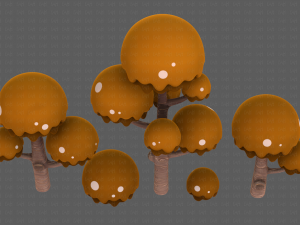 Trees Cartoon V20 3D Модель
