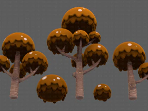 Trees Cartoon V20 3D Model