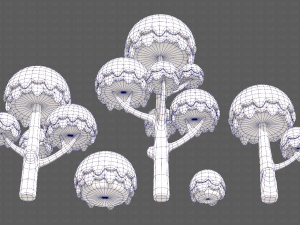 Trees Cartoon V20 3D Модель