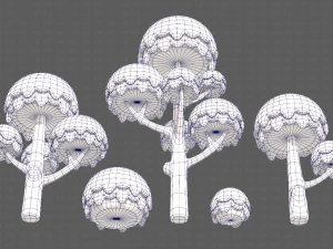 Trees Cartoon V20 3D Model
