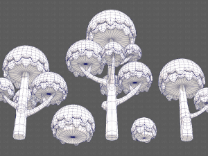 Trees Cartoon V20 3D Модель