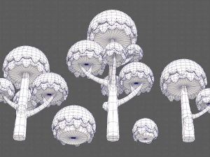 Trees Cartoon V20 3D Model