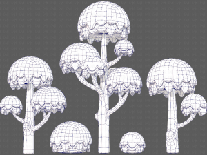 Trees Cartoon V20 3D Модель