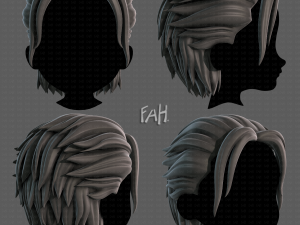 3D Hair style for boy V102 Modelo 3D