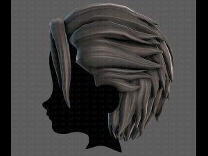 3D Hair style for boy V102 Modèle 3D