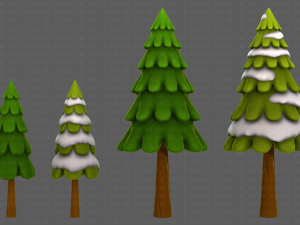Trees Cartoon V21 Modèle 3D