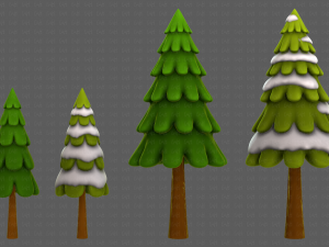 Trees Cartoon V21 Modèle 3D