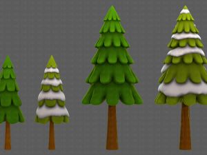 Trees Cartoon V21 Modèle 3D