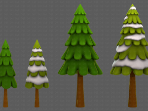 Trees Cartoon V21 Modèle 3D