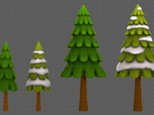 Trees Cartoon V21 Modèle 3D