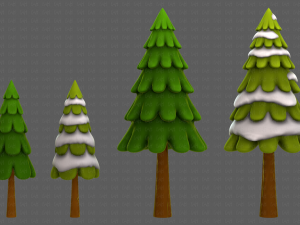 Trees Cartoon V21 Modèle 3D