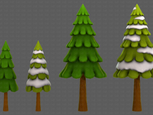 Trees Cartoon V21 Modèle 3D