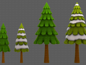 Trees Cartoon V21 Modèle 3D