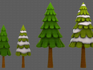 Trees Cartoon V21 Modèle 3D
