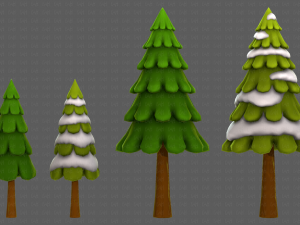 Trees Cartoon V21 Modèle 3D