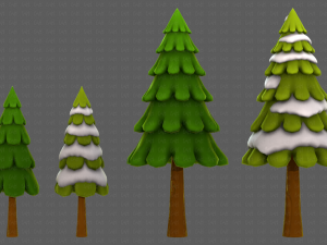 Trees Cartoon V21 Modèle 3D