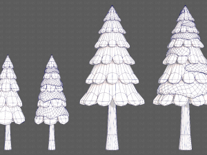 Trees Cartoon V21 Modèle 3D