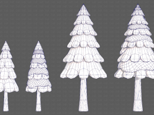 Trees Cartoon V21 Modèle 3D