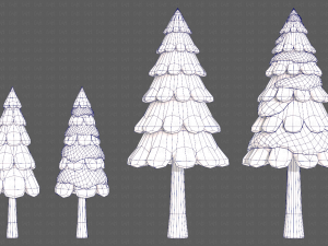 Trees Cartoon V21 Modèle 3D