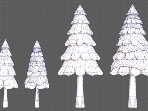 Trees Cartoon V21 Modèle 3D