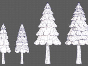 Trees Cartoon V21 Modèle 3D