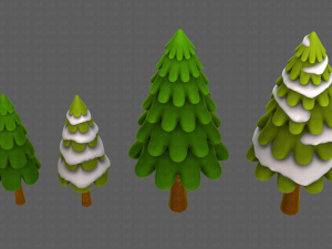 Trees Cartoon V21 Modèle 3D