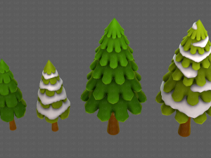 Trees Cartoon V21 Modèle 3D