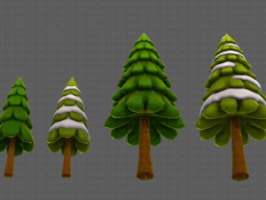 Trees Cartoon V21 Modèle 3D
