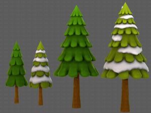 Trees Cartoon V21 Modèle 3D