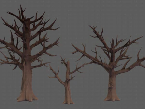 Trees Cartoon V22 3D Model