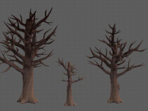 Trees Cartoon V22 3D Model