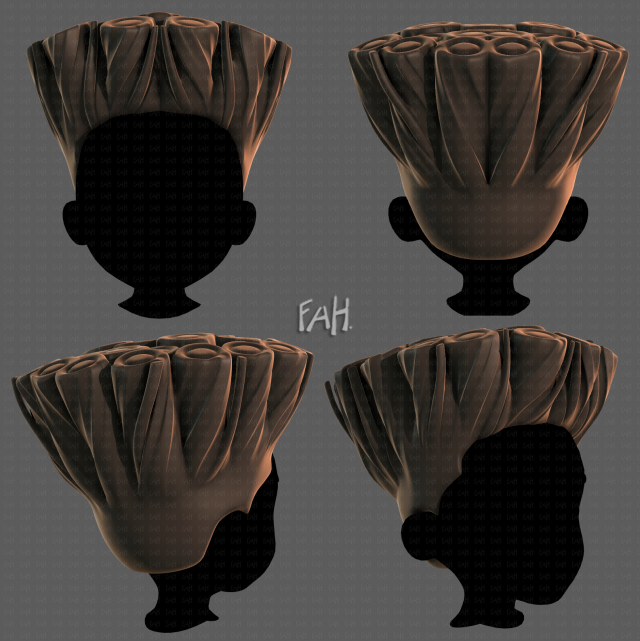 3D Hair style for boy V104 3D Model .c4d .max .obj .3ds .fbx .stl .blend 