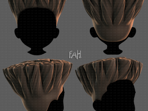 3D Hair style for boy V104 3D Model