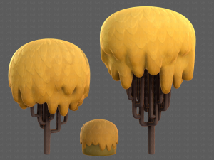 Trees Cartoon V23 3D Модель