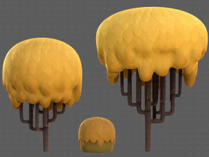 Trees Cartoon V23 3D Model